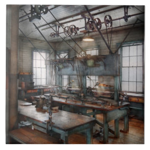 Azulejo De Cerâmica Maquinista - Steampunk - A sala das engenhocas