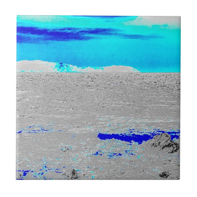 Azulejo De Cerâmica mar azul (Frente)
