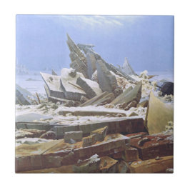 Azulejo De Cerâmica Mar de Gelo (por Caspar David Friedrich)