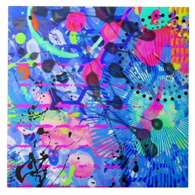 Azulejo De Cerâmica Mar de grafite 1 (Frente)