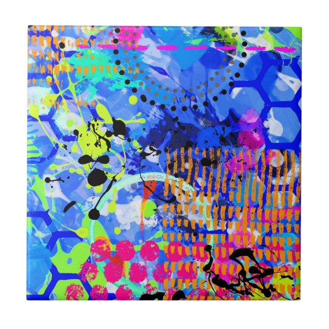 Azulejo De Cerâmica Mar de grafite 3 (Frente)