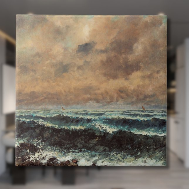 Azulejo De Cerâmica Mar de Outono – Gustave Courbet (Criador carregado)