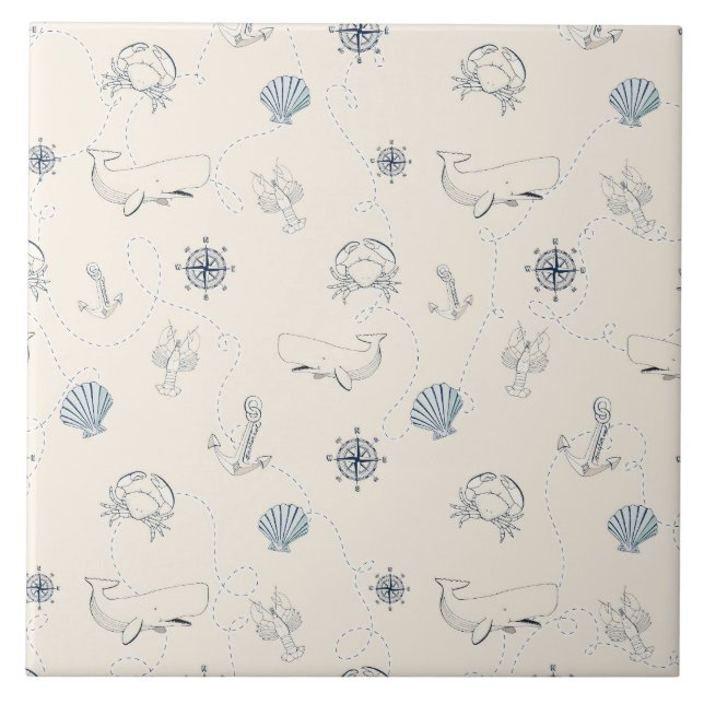 Azulejo De Cerâmica Mar náutico (Frente)