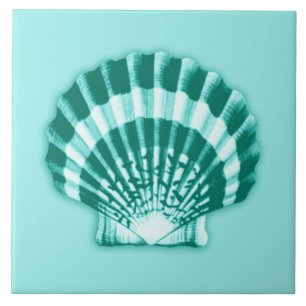 Azulejo De Cerâmica Mar Shell - turquesa e Aqua
