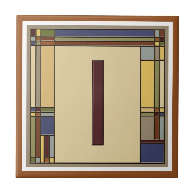 Azulejo De Cerâmica Maravilhosas Artes e Artesanatos Geométricos Inici (Frente)