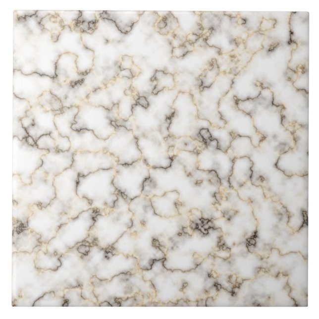 Azulejo De Cerâmica Marble Granite, branco e castanho (Frente)
