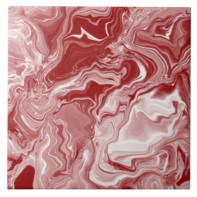 Azulejo De Cerâmica Marble Vermelho Clássico (Frente)
