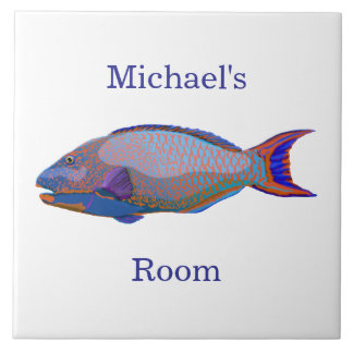 Azulejo De Cerâmica Marcador de Sala de Peixe Papagaio