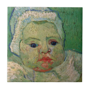 Azulejo De Cerâmica Marcelle Roulin bebê por Vincent van Gogh