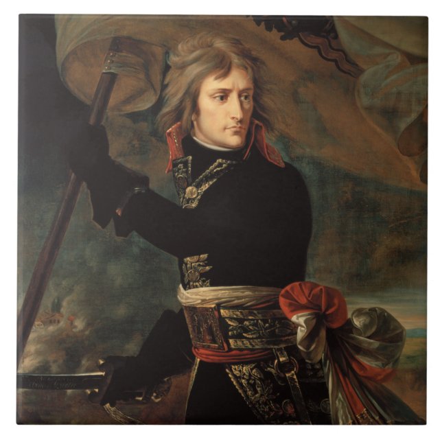 Azulejo De Cerâmica Marcha de Napoleão Bonaparte na Batalha de Arcole (Frente)
