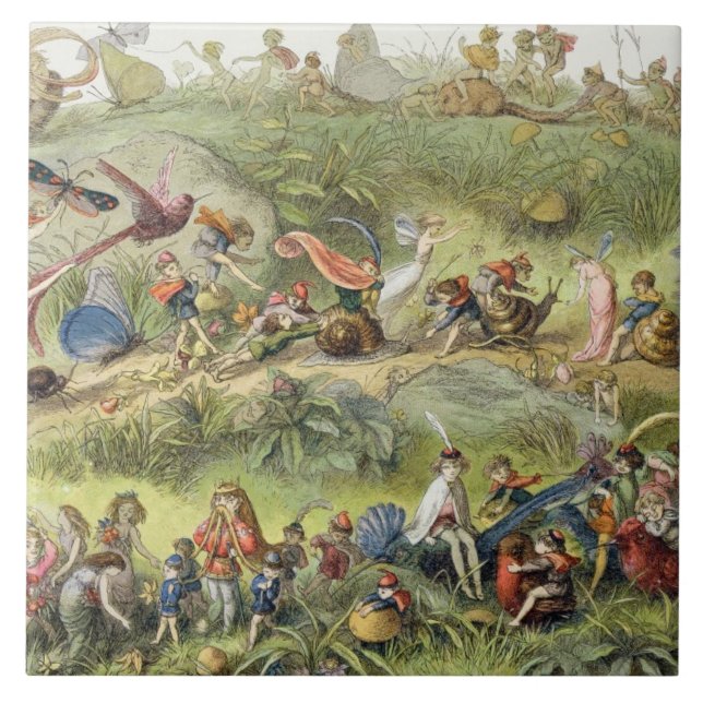 Azulejo De Cerâmica Março triunfal do Duende-Rei, ilustração de (Frente)