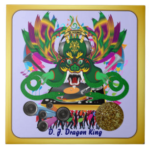 Azulejo De Cerâmica Mardi Gras D. J. Dicas do Dragon King View por fav