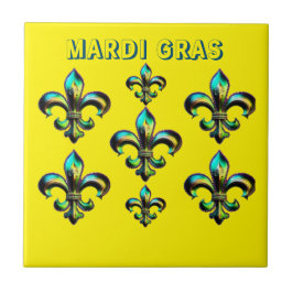 Azulejo De Cerâmica Mardi Gras Fleur De Lis