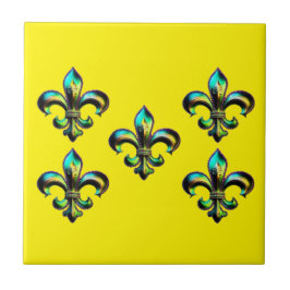 Azulejo De Cerâmica Mardi Gras Fleur De Lis