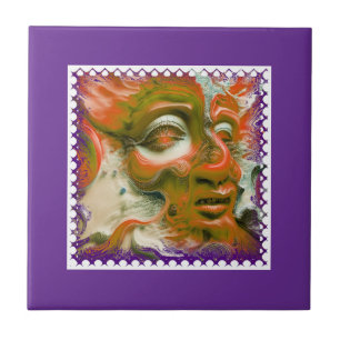 Azulejo De Cerâmica Mardi Gras Mask