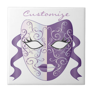Azulejo De Cerâmica Mardi Gras Mask Thunder_Cove