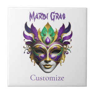 Azulejo De Cerâmica Mardi Gras Mask Thunder_Cove