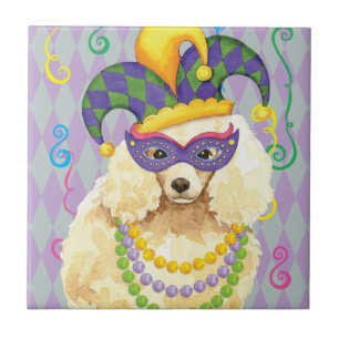 Azulejo De Cerâmica Mardi Gras Miniature Poodle