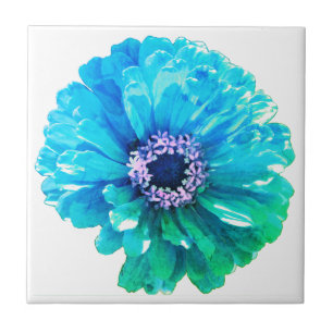 Azulejo De Cerâmica Margarida Azul Teal