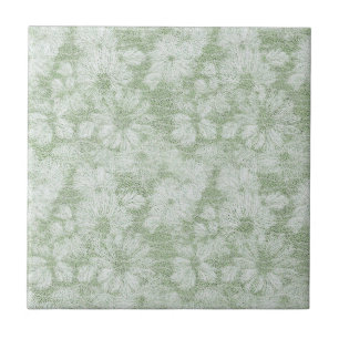 Azulejo De Cerâmica Margarida Floral Verde Lima Aveludado