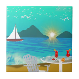 Azulejo De Cerâmica Margaritaville