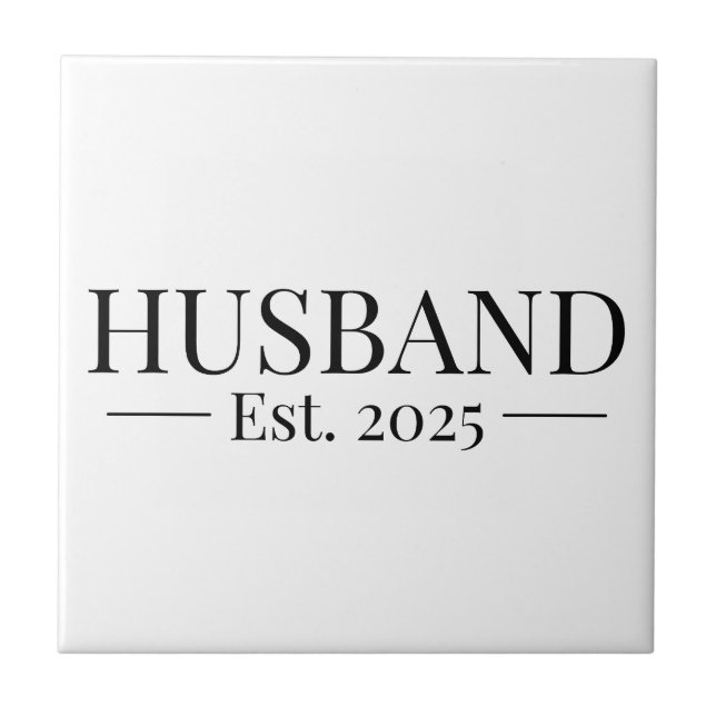 Azulejo De Cerâmica Marido Estabelecido 2025 (Frente)