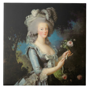 Azulejo De Cerâmica Marie Antoinette com um rosa, 1783