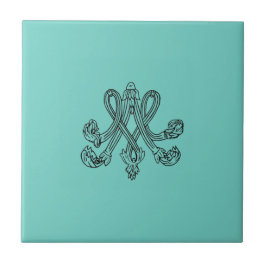 Azulejo De Cerâmica Marie Antoinette – Monogramm – Monogram initials