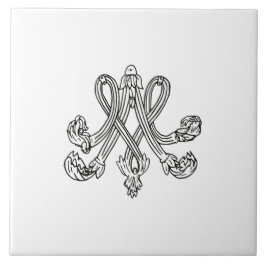 Azulejo De Cerâmica Marie Antoinette – Monogramm – Monogram initials
