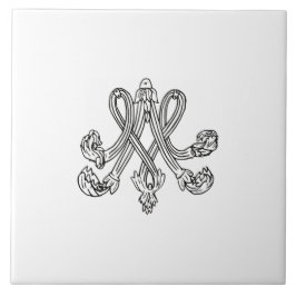 Azulejo De Cerâmica Marie Antoinette – Monogramm – Monogram initials