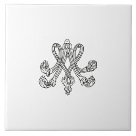 Azulejo De Cerâmica Marie Antoinette – Monogramm – Monogram initials