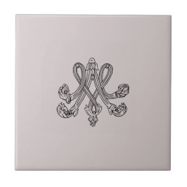 Azulejo De Cerâmica Marie Antoinette – Monogramm – Monogram initials