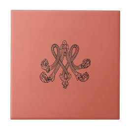 Azulejo De Cerâmica Marie Antoinette – Monogramm – Monogram initials