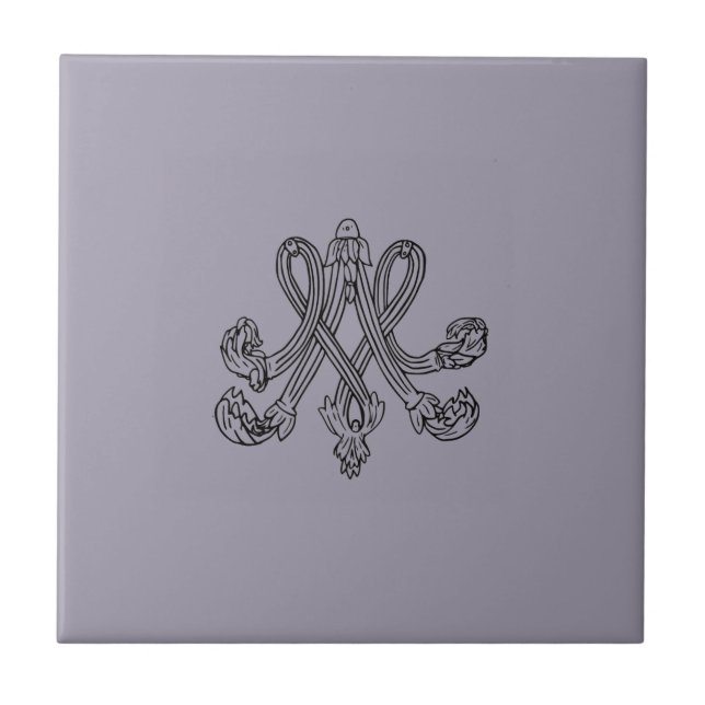 Azulejo De Cerâmica Marie Antoinette – Monogramm – Monogram initials (Frente)