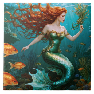 Azulejo De Cerâmica "Marielle" - Linda Sereia Dançante