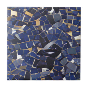 Azulejo De Cerâmica marinho azul canto mosaico arte digital