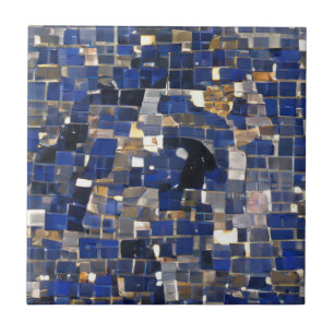 Azulejo De Cerâmica Marinho azul canto mosaico arte digital