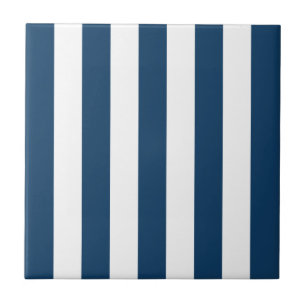 Azulejo De Cerâmica Marinho Blue Stripes, White Stripes, Padrão Stripe