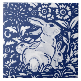 Azulejo De Cerâmica Marinho Cobalto Coelho Azul Coelho Dedham Delft Mo