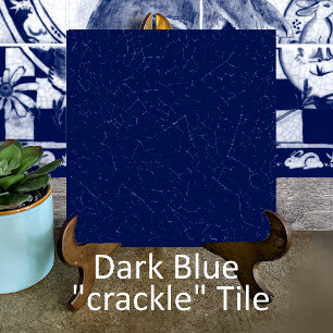 Azulejo De Cerâmica Marinho de vidro azul escuro Cobalt Dedham Delft