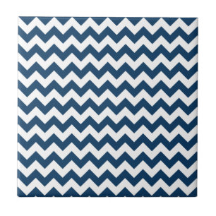 Azulejo De Cerâmica Marinho Zigzag, Marinho Chevron, Padrão Geométrico