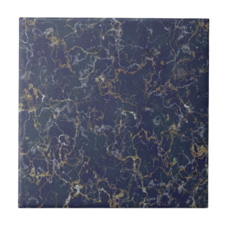 Azulejo De Cerâmica Mármore azul com veias douradas