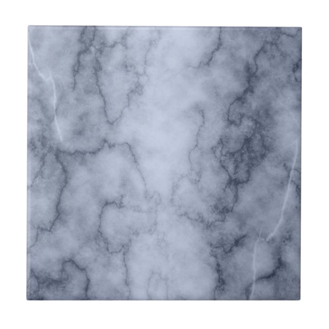 Azulejo De Cerâmica Mármore azul e branco (Frente)