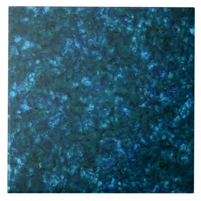 Azulejo De Cerâmica Mármore Azul Metálico Profundo (Frente)