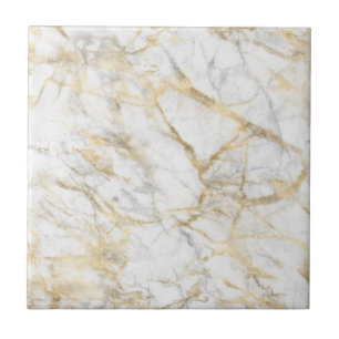 Azulejo De Cerâmica Mármore Cinza Branco Dourado Moderno Chic Stylish