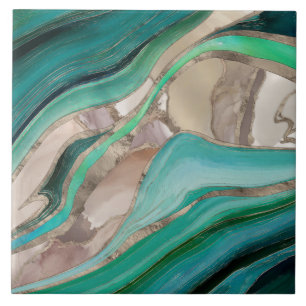 Azulejo De Cerâmica Mármore esmeralda verde e esticado