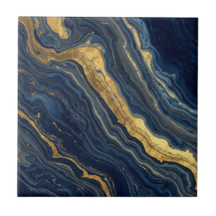 Azulejo De Cerâmica Mármore Natural Navy & Gold – Azulejo Cerâmico de