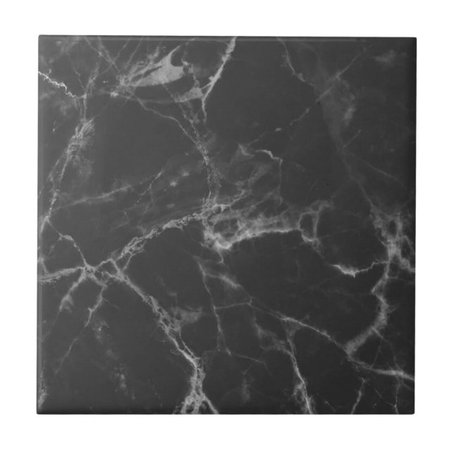 Azulejo De Cerâmica Mármore Negro (Frente)