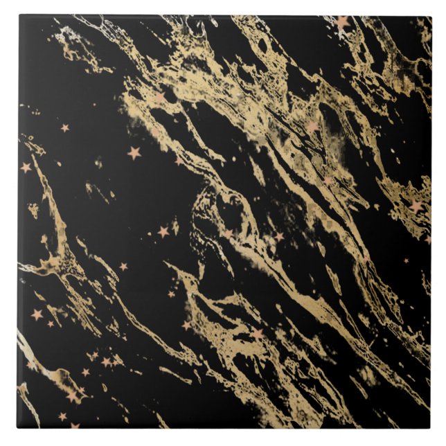 Azulejo De Cerâmica Mármore Preto (Frente)