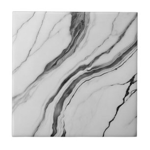 Azulejo De Cerâmica Mármore preto e branco moderno
